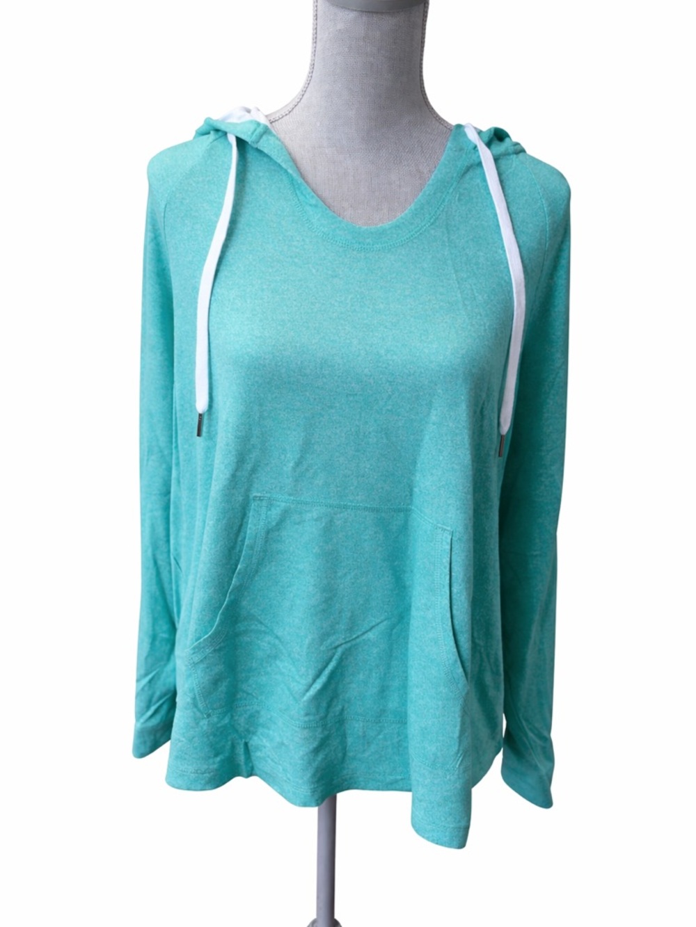 Koolaburra by UGG Aqua Teal Hooded Pullover Top Soft Lounge Hoodie Large